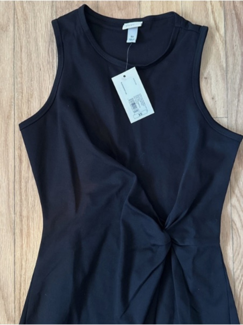 a new day Black Sleeveless Twist-Front Midi Dress